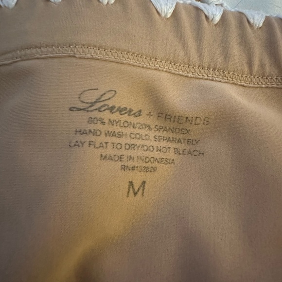 Lovers + Friends Swim Revolve Adrift Top And Bottom In Nude Lovers